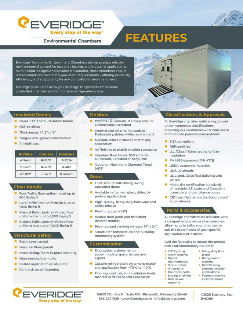 Environmental Chambers Feature Sheet